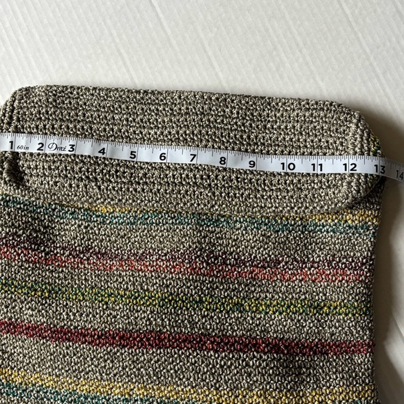 The Sak Women's Crochet Shoulder Crossbody Bag Multicolor Chevron Pattern - Picture 11 of 15